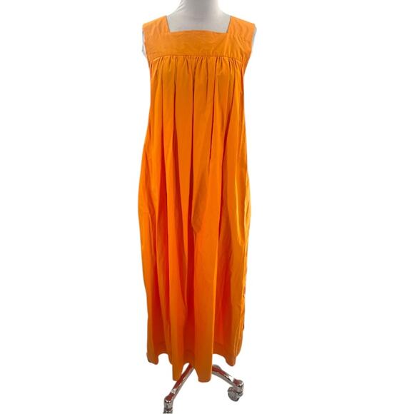 Odeeh sleeveless poplin dress orange sz 38 - Picture 4 of 9